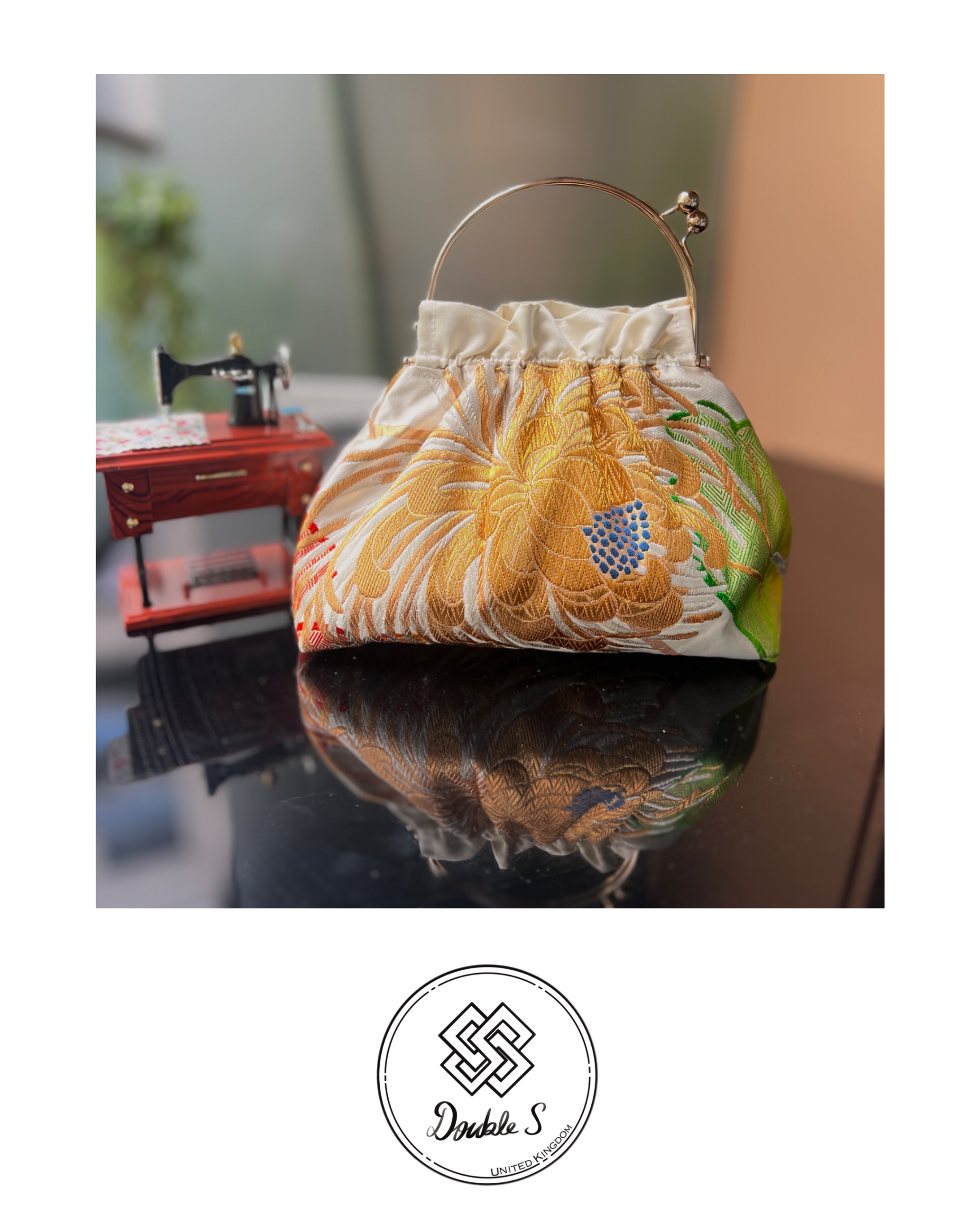 Vintage Silk Kimono Obi Clasp Bag