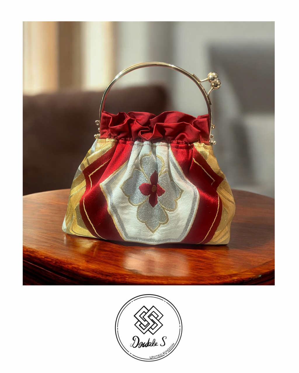 Vintage Silk Kimono Obi Clasp Bag